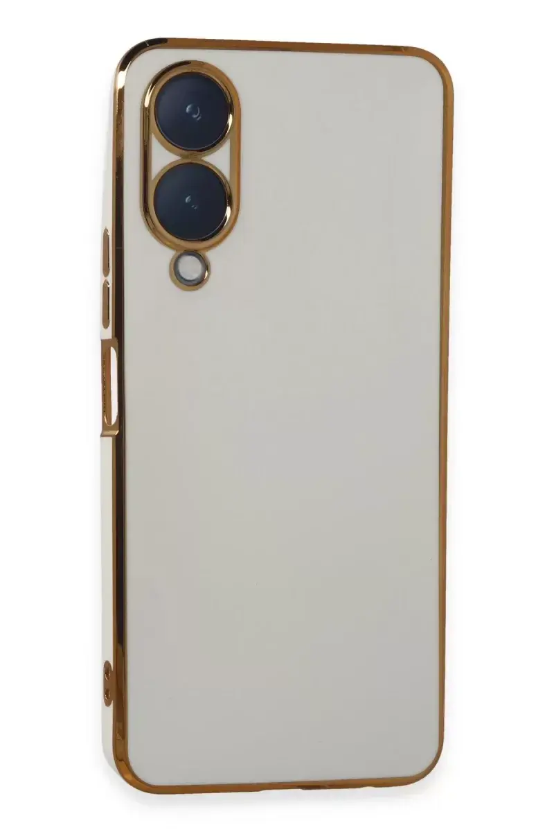 Newface Vivo Y17s Kılıf Volet Silikon - Beyaz
