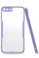 Newface Apple İphone 7 Plus Kılıf Platin Silikon - Lila