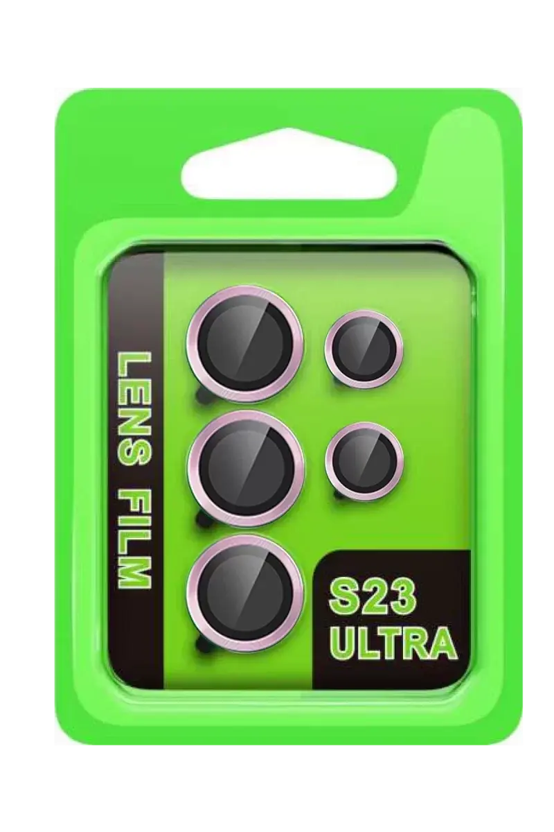 Newface Samsung Galaxy S23 Ultra Raze Metal Kamera Lens - Lila
