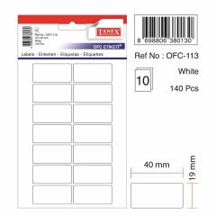 Etiket 19x40mm 140 Adet N:Ofc-113