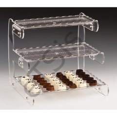 Teşhir Standı, Tepsili, 3 Katlı, Polikarbon, 29 cm