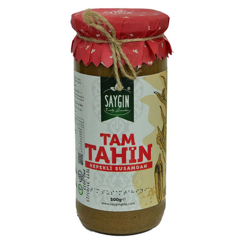 Kepekli Susamdan Tam Tahin Cam Kavanoz 500 Gr