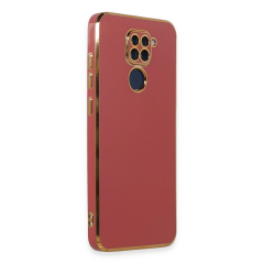 Xiaomi Redmi Note 9 Kılıf Volet Silikon - Kırmızı