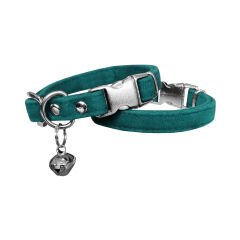 Markapet Kadife Çanlı Kedi Boyun Tasması 20-32 cm Turkuaz
