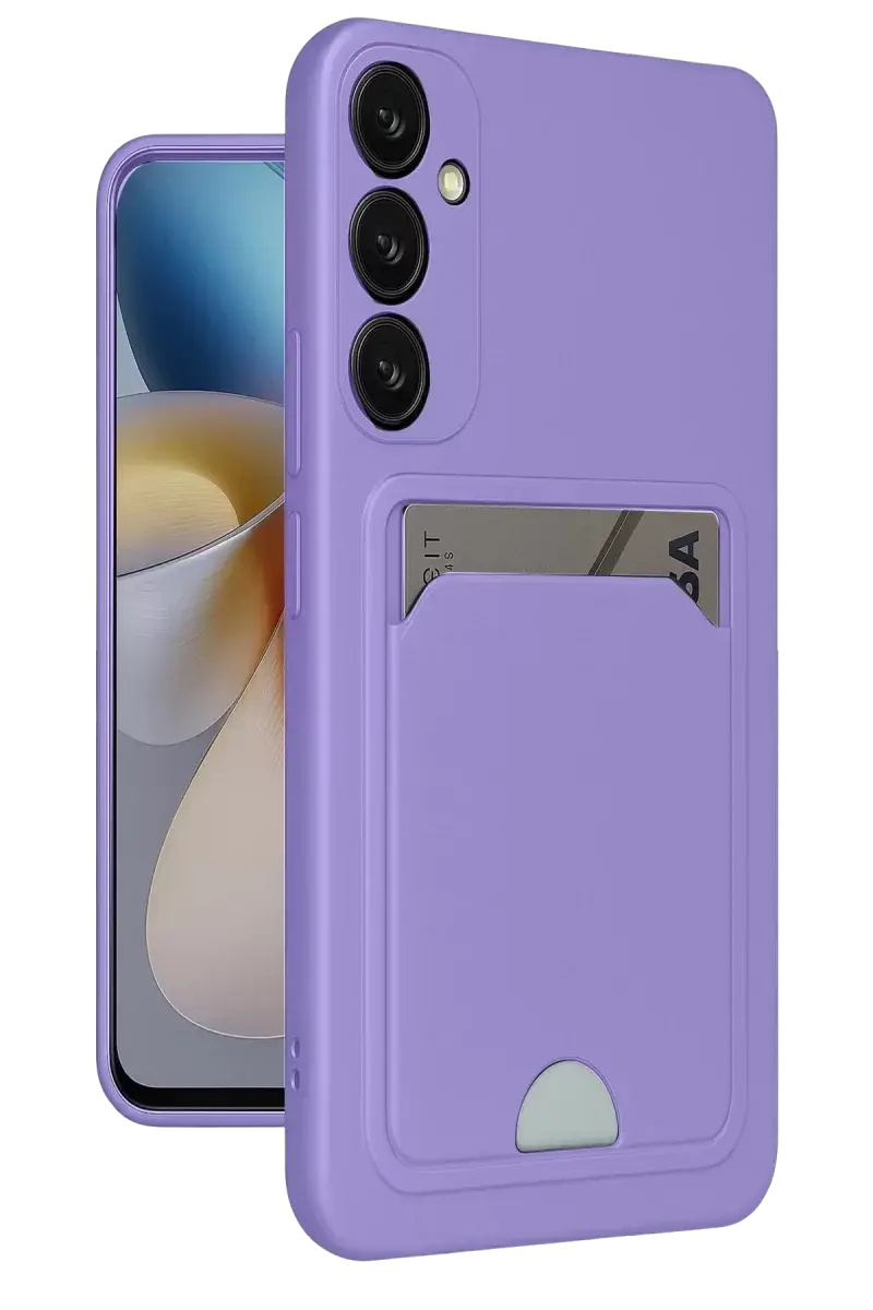 Newface Samsung Galaxy A26 Kılıf Kelvin Kartvizitli Silikon - Lila