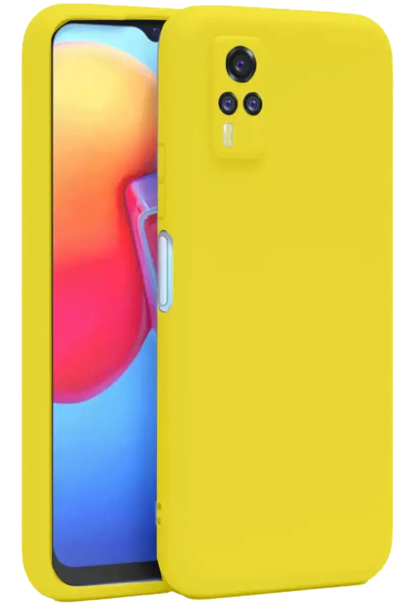 Newface Vivo Y53s Kılıf Nano İçi Kadife Silikon - Sarı