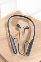 Boyun Askılı Bluetooth Kulaklık Uzun Şarj Süreli Dijital Göstergeli Kablolu