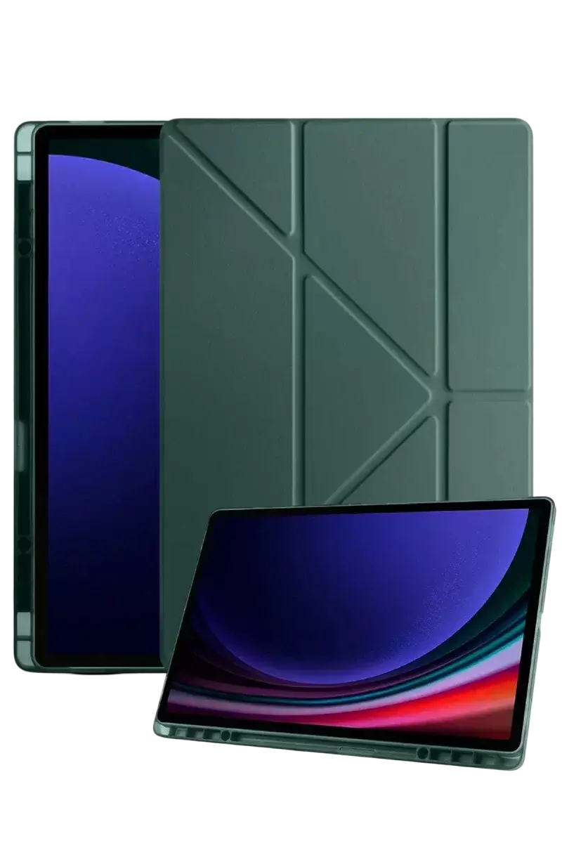 Newface Samsung Galaxy X730 Tab S11 Kalemlikli Mars Tablet Kılıfı - Koyu Yeşil