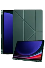Newface Samsung Galaxy X730 Tab S11 Kalemlikli Mars Tablet Kılıfı - Koyu Yeşil