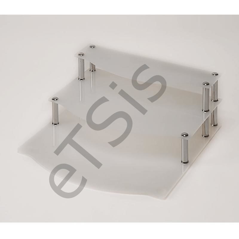 Merdiven Stand, Akrilik, 3 Katlı, 59x60x22x10 cm