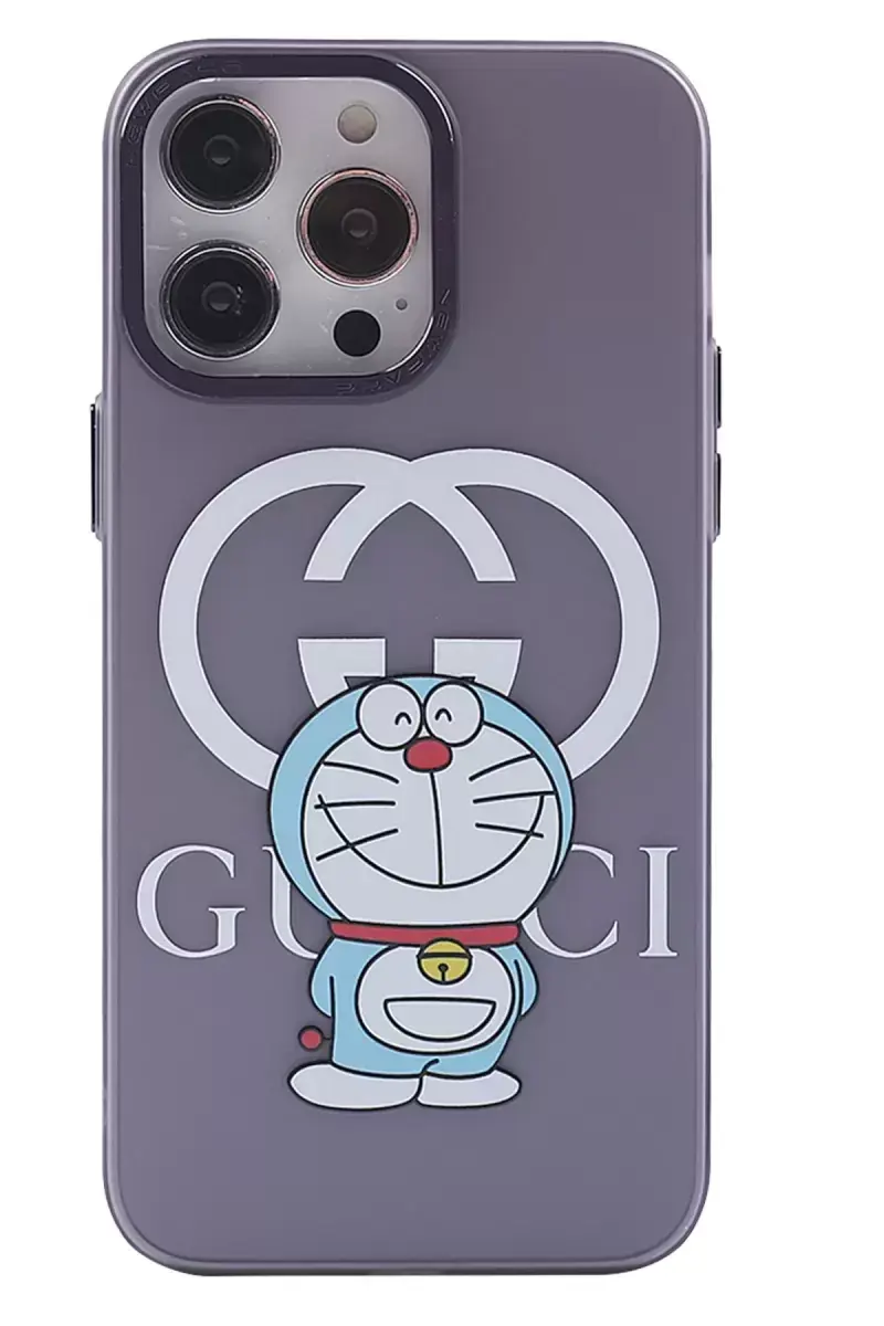 Newface İphone 14 Pro Kılıf Prada Desenli Kapak - Prada Mor - 3