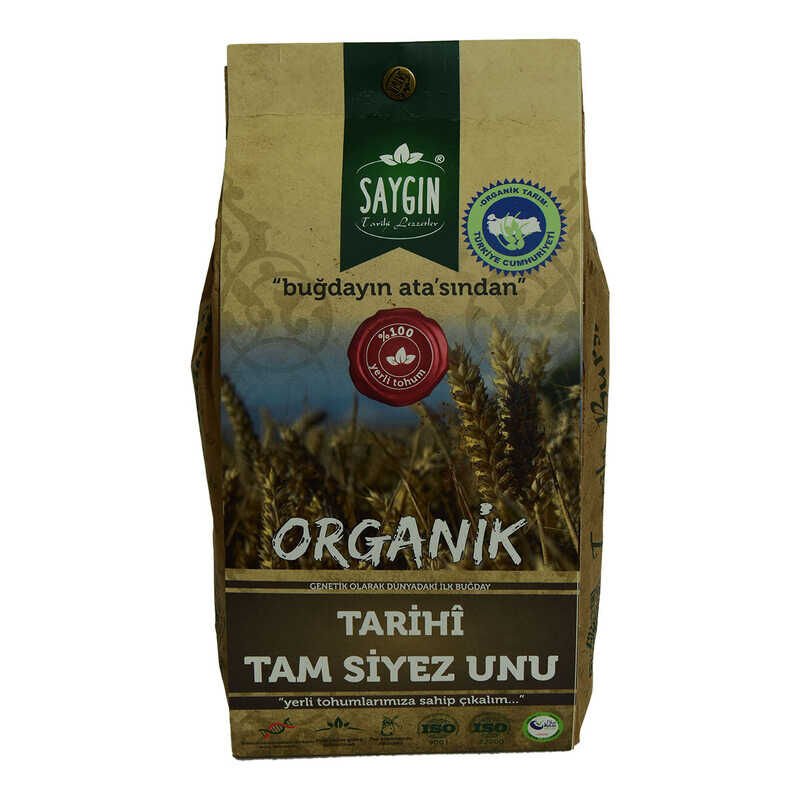 Organik Tarihi Tam Siyez Unu 750 Gr Paket