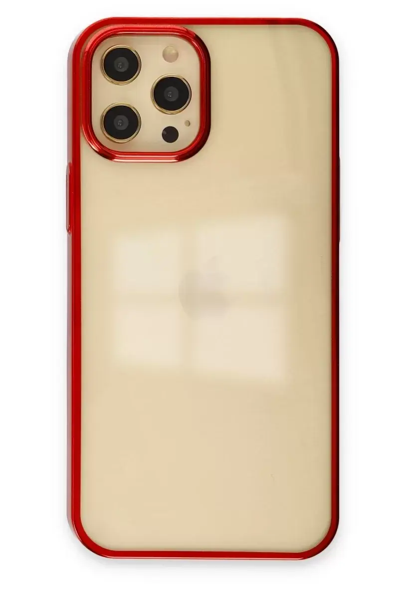 Newface İphone 12 Pro Max Kılıf Element Silikon - Kırmızı