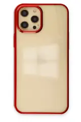 Newface İphone 12 Pro Max Kılıf Element Silikon - Kırmızı