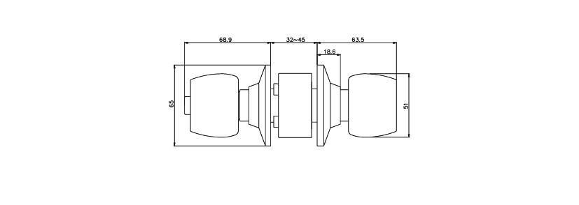 Kale EzsetTopuzlu Kilit Saten Anahtarsız Wc&Banyo