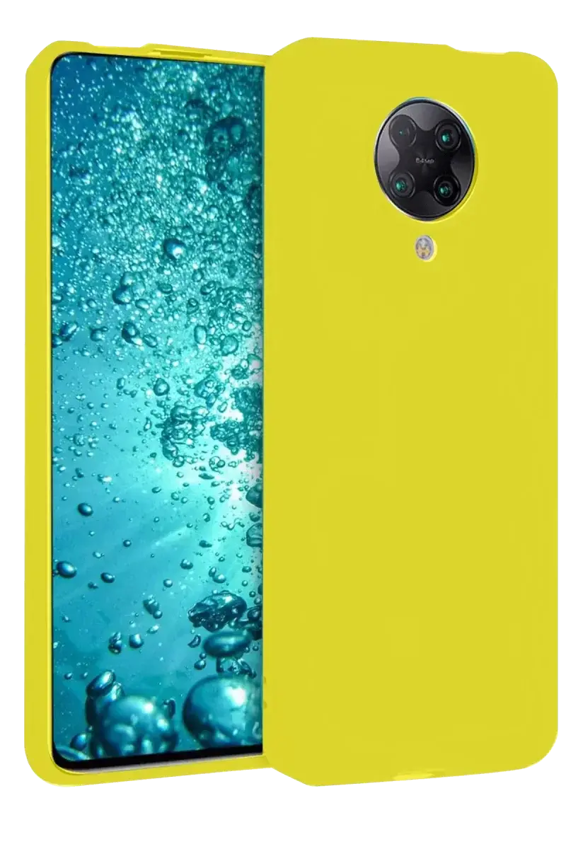 Newface Xiaomi Redmi K30 Pro Kılıf Nano İçi Kadife Silikon - Sarı
