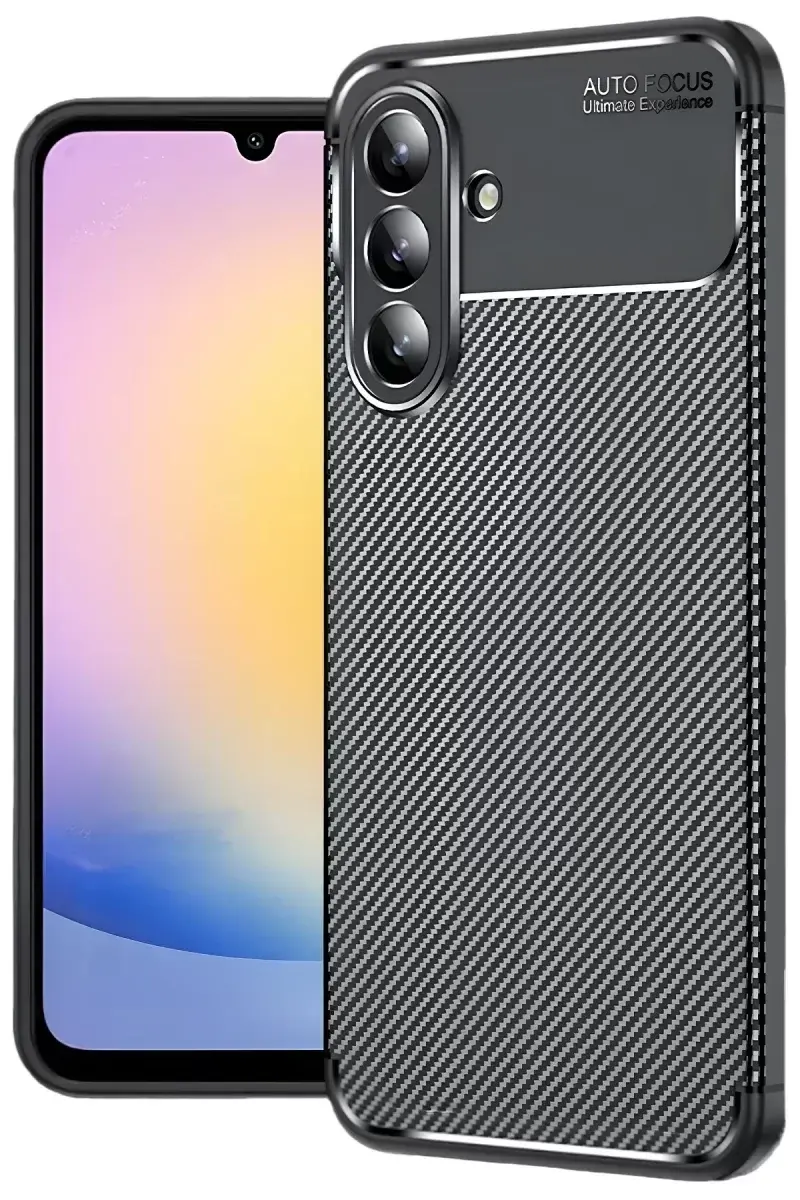 Newface Samsung Galaxy S25 Fe Auto Focus Karbon Kapak - Siyah