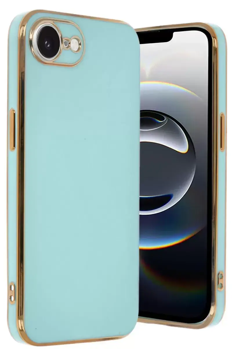 Newface İphone 16e Kılıf Volet Silikon - Açık Yeşil