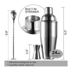 3 Parça Bar Kokteyl Seti, 750 ml