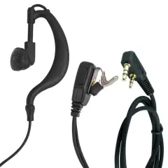 Wln Pmr-446 C Tipi Kulak Üstü El Telsizi Ptt Mikrofonlu Kulaklığı 2 Jacklı Aselsan A446 Spiral Arkalıklı 120cm