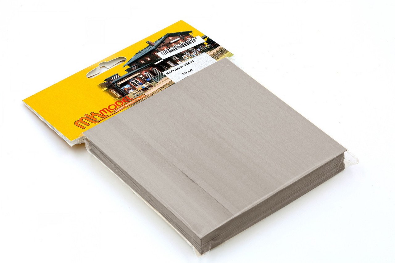 Ahşap Kaplama 0,5mmx10cmx10cm 20 Adet - Gri