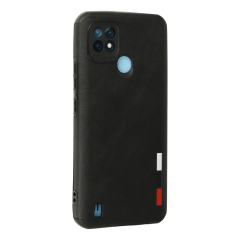 Realme C21 Kılıf Loop Deri Silikon - Siyah