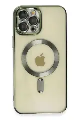 Newface Apple İphone 12 Pro Max Kılıf Kross Magneticsafe Kapak - Koyu Yeşil
