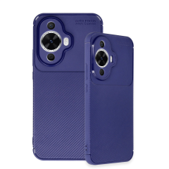 Huawei Nova 12s Kılıf Auto Focus Karbon Kapak - Lacivert