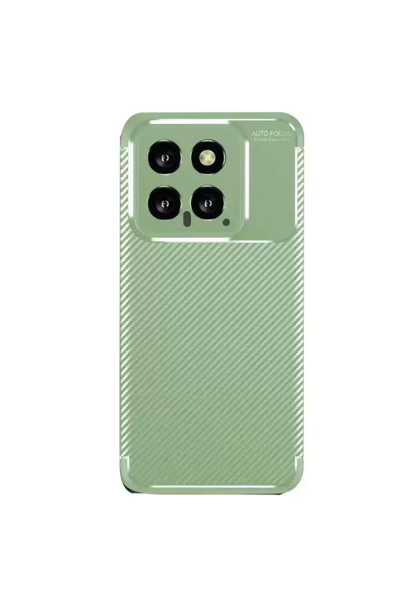 Newface Xiaomi Mi 14t Kılıf Auto Focus Karbon Kapak - Su Yeşili
