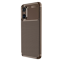 Xiaomi Poco X7 Pro Kılıf Auto Focus Karbon Kapak - Kahverengi