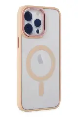 Newface İphone 14 Pro Kılıf Room Magneticsafe Silikon - Pudra