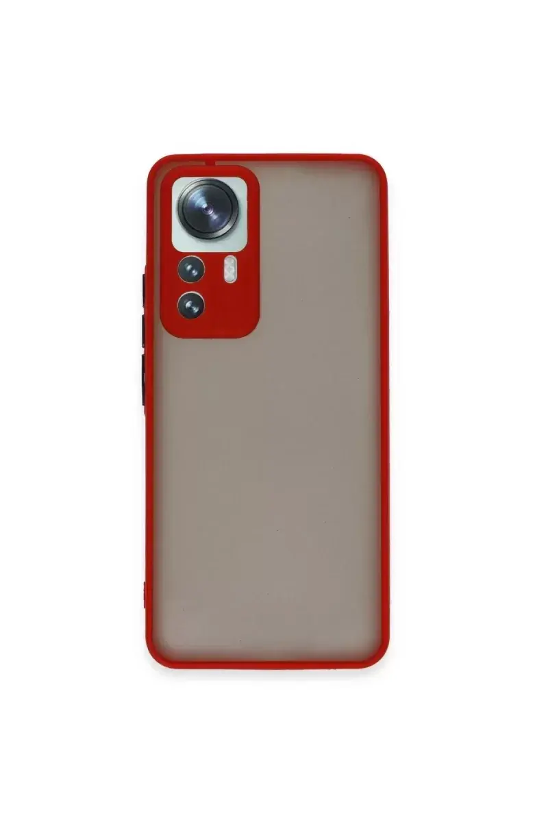 Newface Xiaomi Mi 12t Pro Kılıf Montreal Silikon Kapak - Kırmızı