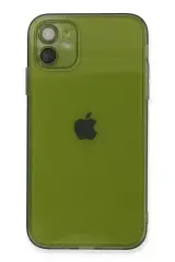 Newface Apple İphone 12 Kılıf Fly Lens Silikon - Yeşil