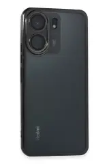 Newface Xiaomi Redmi 13c Kılıf Razer Lensli Silikon - Siyah