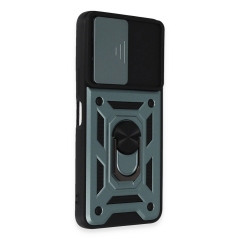 Vivo Y35 Kılıf Pars Lens Yüzüklü Silikon - Yeşil