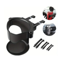 Araç İçi Havalandırma Izgarası Şişe ve Bardak Tutucu Siyah ONP820