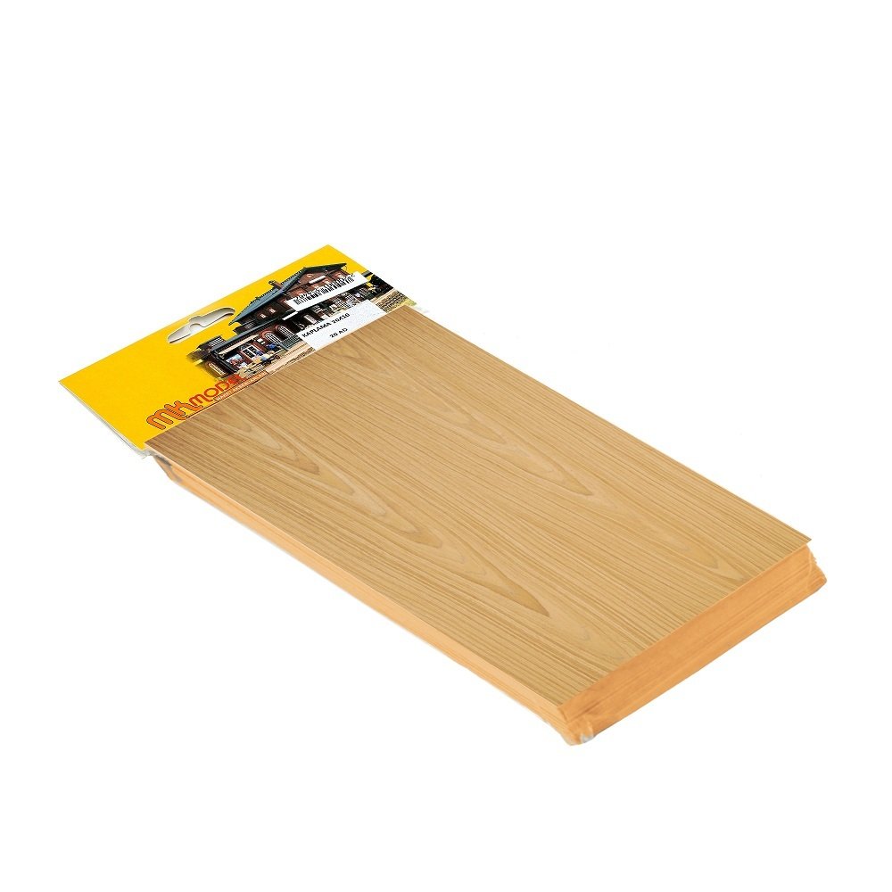 Ahşap Kaplama 0,5mmx10cmx20cm 20 Adet - Hareli Teak