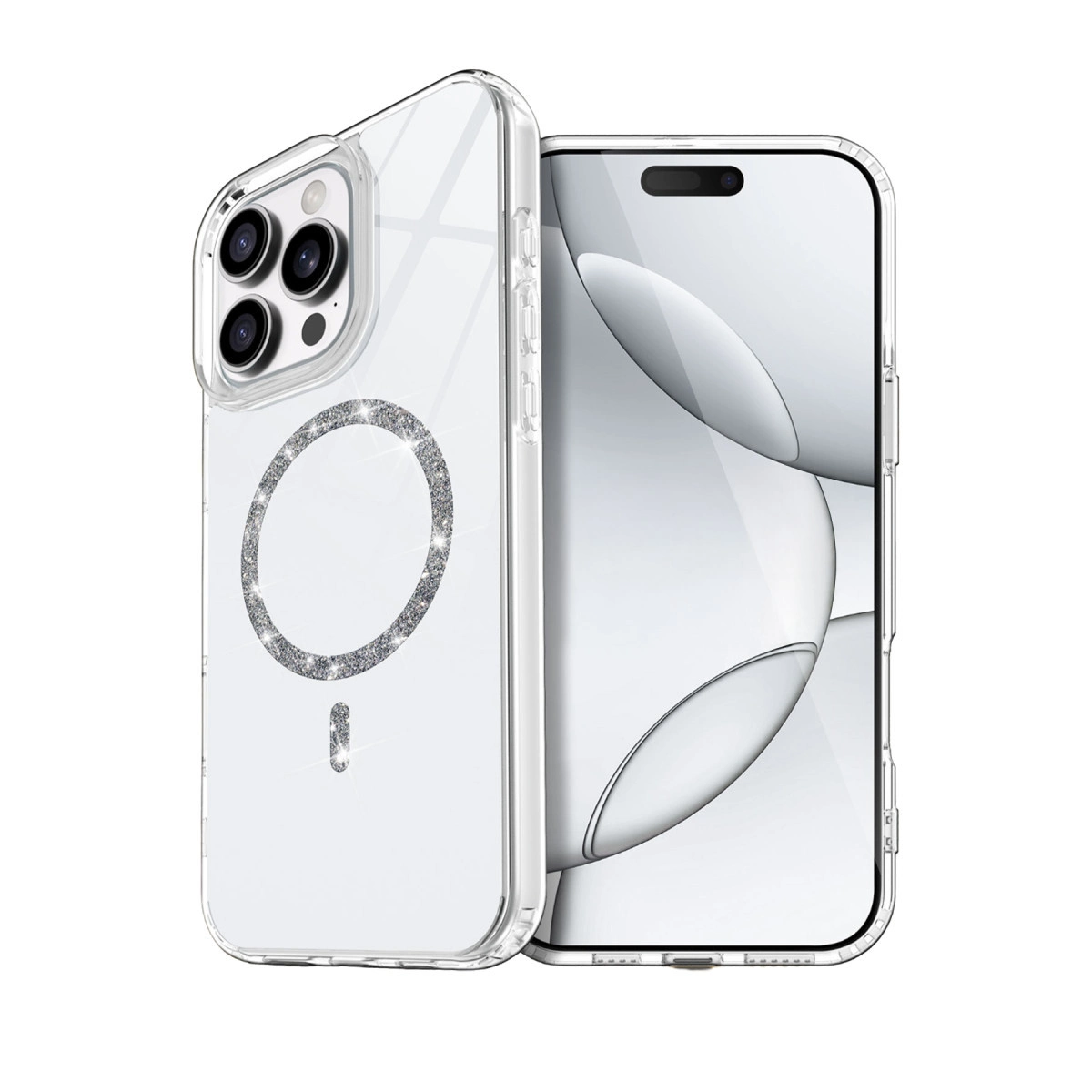 İphone 16 Pro Live Diamond Magsafe Kapak - Şeffaf