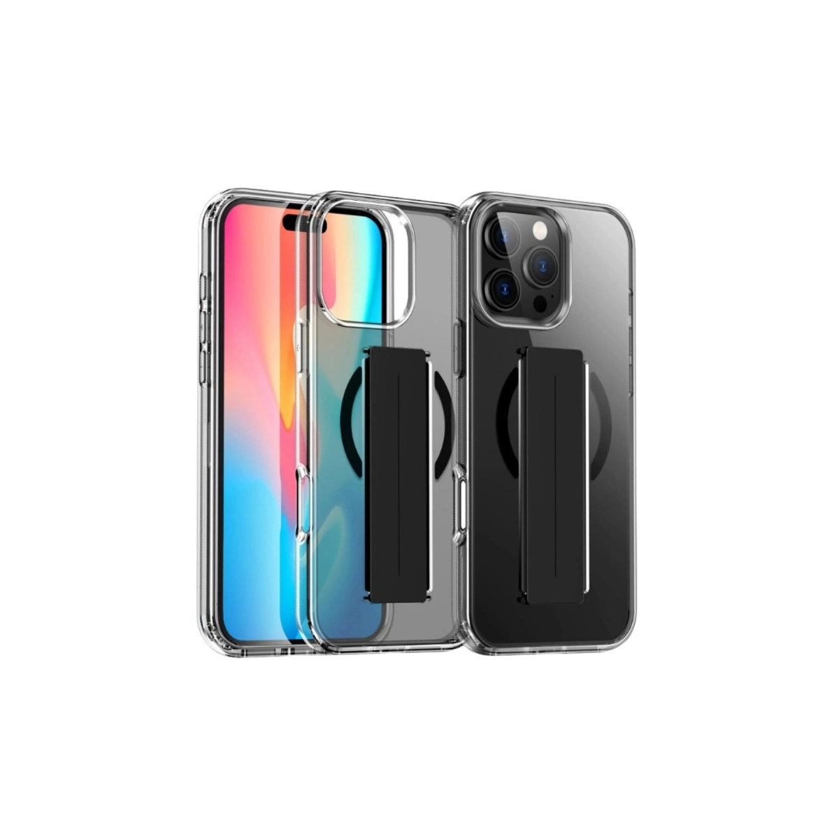 Joko  İphone 16 Pro Max Kılıf Alfa Magsafe Standlı Kapak - Siyah