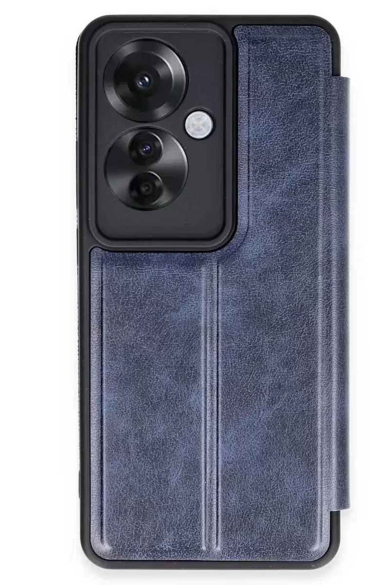 Newface Oppo Reno 11f Kılıf Flip Cover - Lacivert