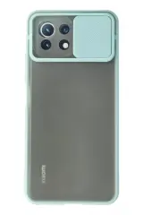 Newface Xiaomi Mi 11 Lite Kılıf Palm Buzlu Kamera Sürgülü Silikon - Turkuaz