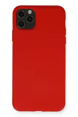 Newface İphone 11 Pro Max Kılıf Nano İçi Kadife Silikon - Kırmızı
