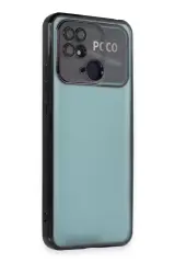 Newface Xiaomi Redmi 10c Kılıf Razer Lensli Silikon - Siyah
