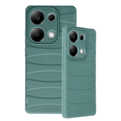 Xiaomi Redmi Note 13 Pro 4g Kılıf Bibercas Silikon Kapak - Koyu Yeşil