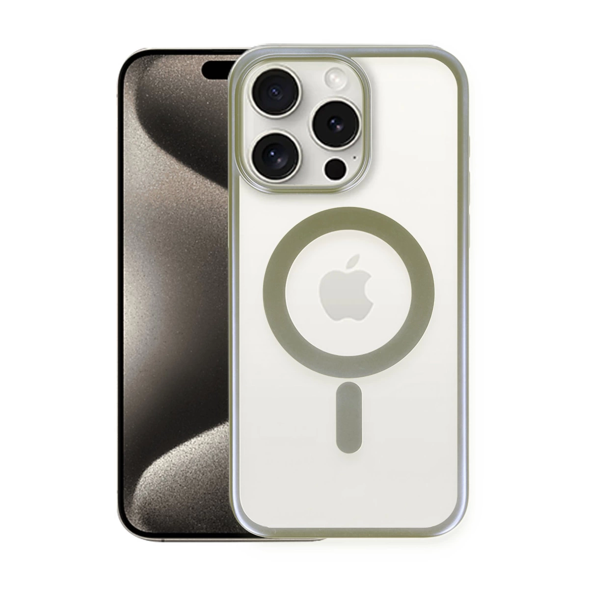 İphone 15 Pro Max Kılıf Erozi Magsafe Kapak - Gri