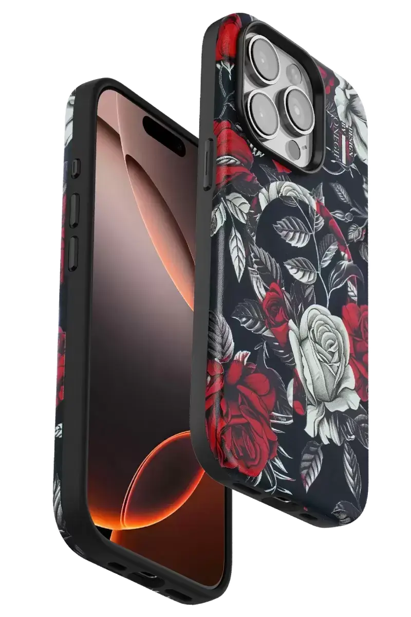 Onegif İphone 14 Pro Flower Series Magsafe Kapak - Siyah