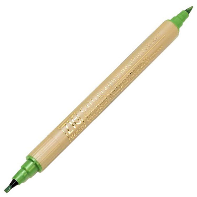 Çift Taraflı Kaligrafi Kalemi Metalik Tonlar 2-3,5mm N:128 Light Green