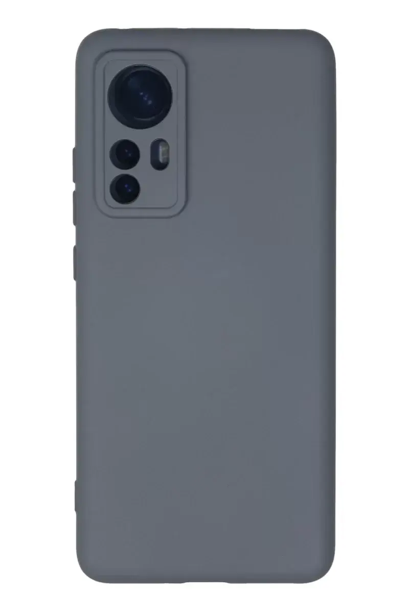 Newface Xiaomi Mi 12 Kılıf Nano İçi Kadife Silikon - Gri