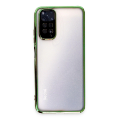Xiaomi Redmi Note 11 Kılıf Razer Lensli Silikon - Yeşil