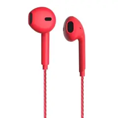 Lenovo Lecoo Eh104r 3.5 Mm Jacklı Kablolu Kulak İçi Mikrofonlu Kulaklık Kırmızı